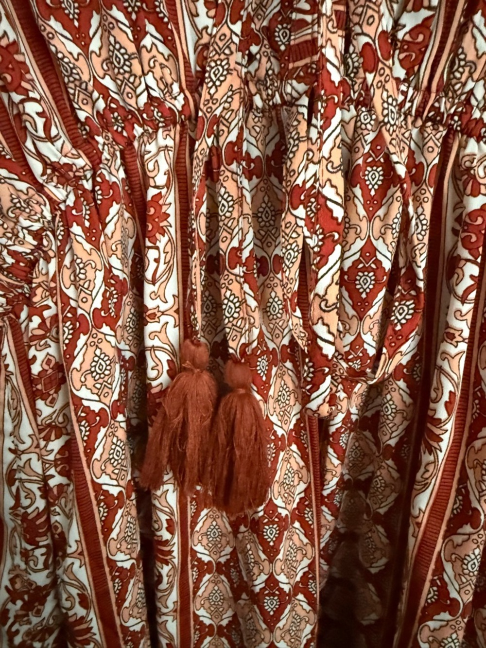 World Market Terra Cotta Boho Maxi Dress S/M - Picture 3 of 5